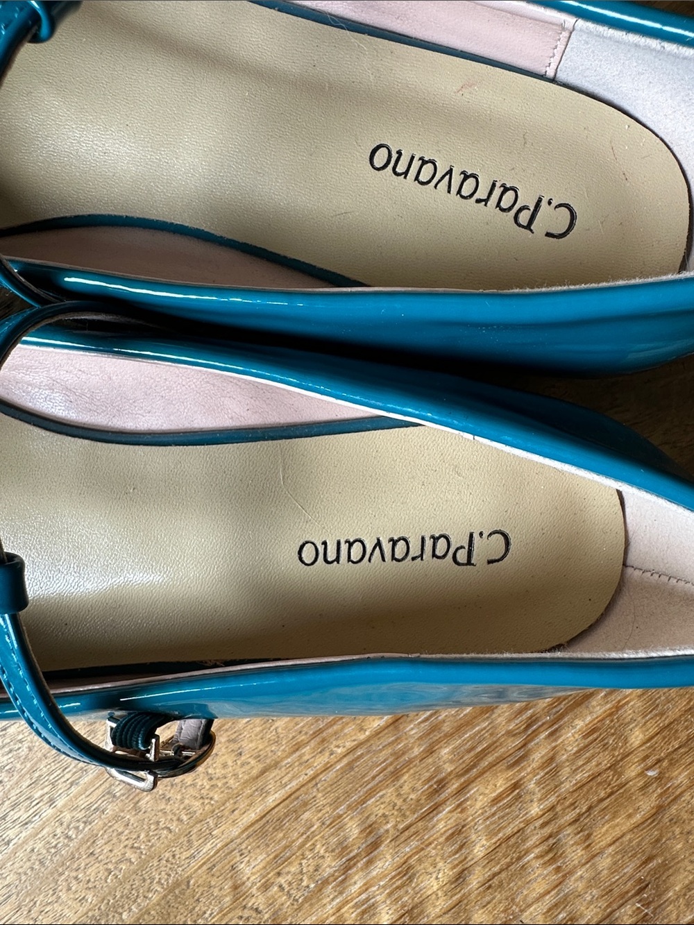 C Paravano T Strap Patent Leather Mary Jane’s Size 8.5 - Picture 9 of 10